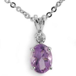 Diamond & Amethyst Necklace